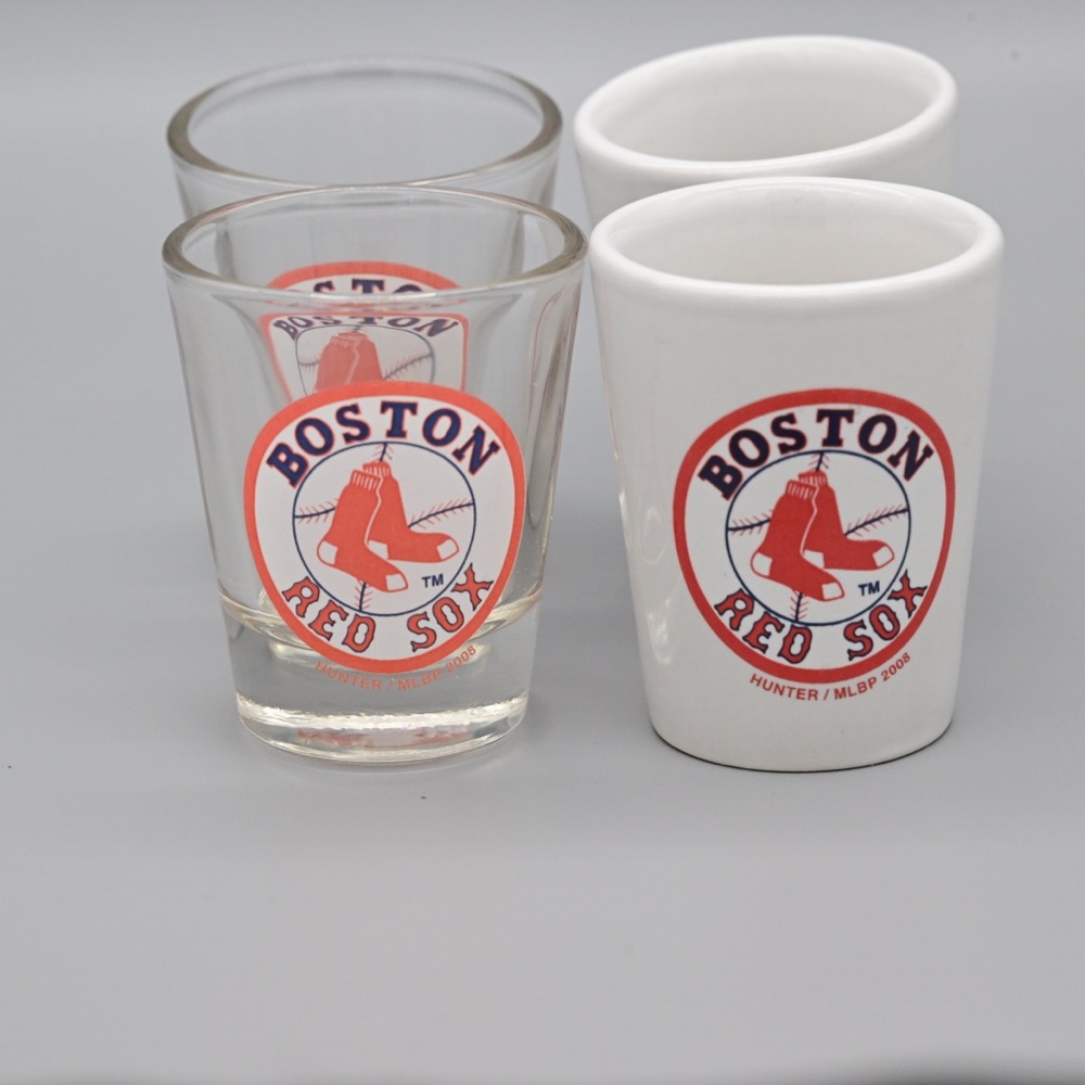 MLB Baseball Boston Redsox Shot Glass Souvenir set